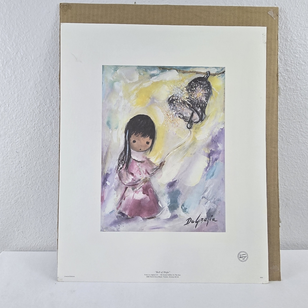Degrazia "Bell of Hope" 1984 Print NOT FRAMED